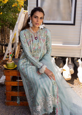 Unstitched 3-PC Luxury Lawn Silk Dupatta By Saira Shakira | DILARA-A